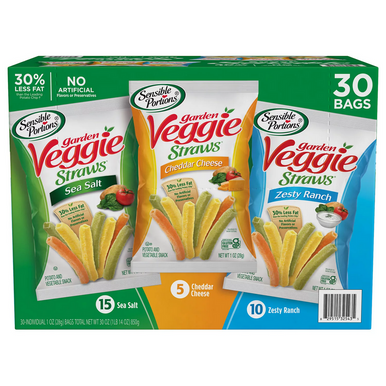 Sensible Portionen Garten Veggie Straws Sortiment Packung, 1 Unze 30 Stück
