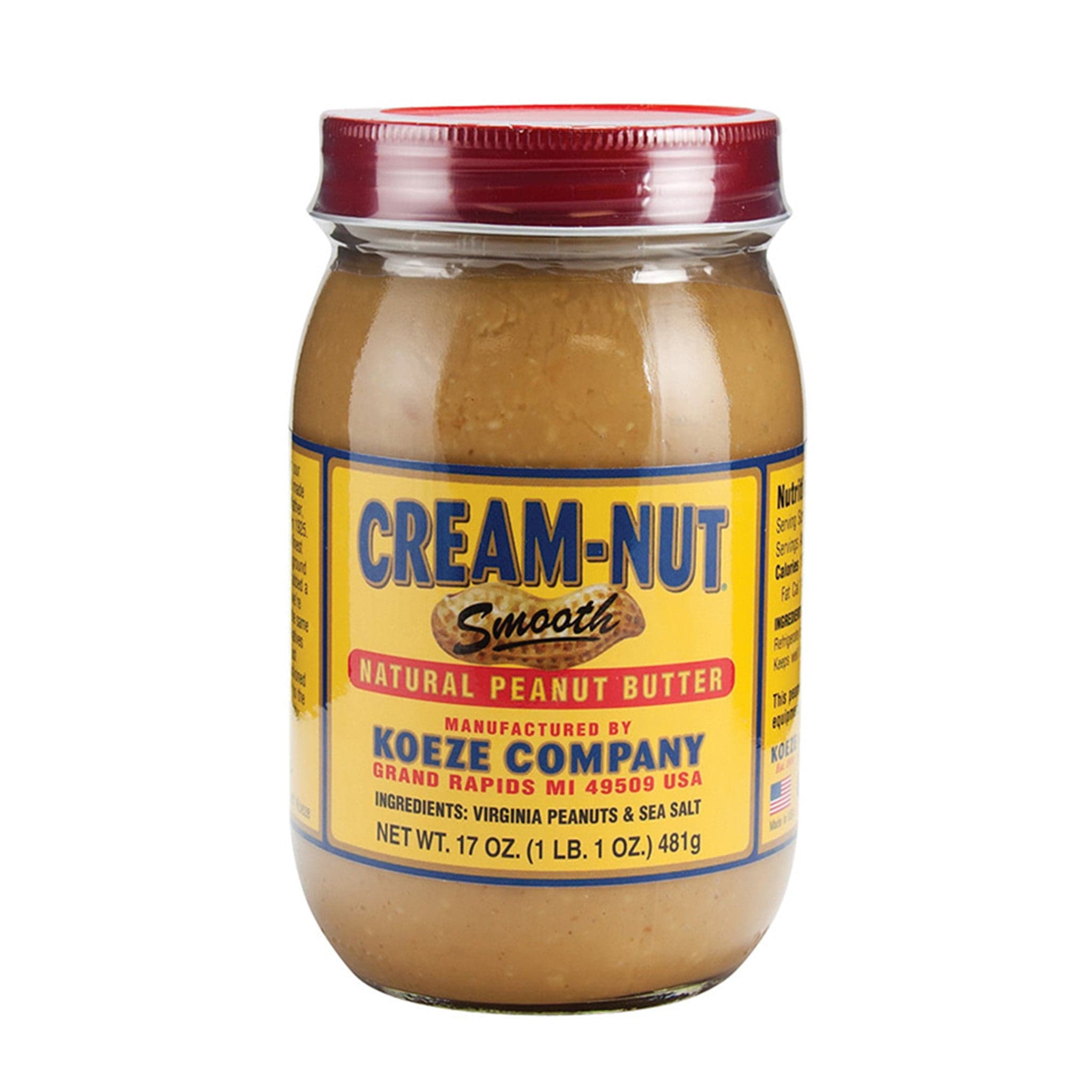 Creme-Nuss glatte natürliche Erdnussbutter