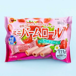Bourbon Minibaum Roll Snack-Packung – Erdbeercreme