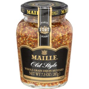 MAILLE Senf im alten Stil Vollkorn 7,3 Unzen – Packung mit 6