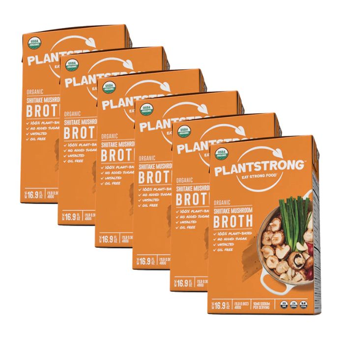 Plantstrong Broth Shiitake Pilz 16.9 Fo – Packung mit 6
