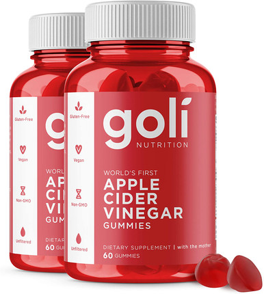 Goli Apfelessig Gummibärchen Vitamine, 60 Stück (Packung mit 2)