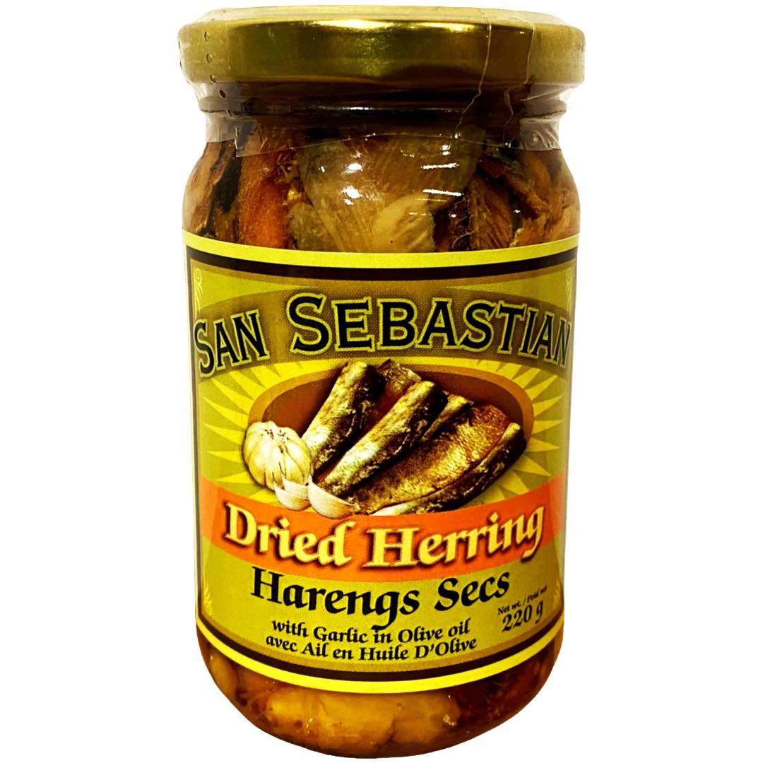 San Sebastian – Getrockneter Herring mit Knoblauch in Olivenöl – 220 G