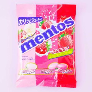 Mentos Assorted Bonbonbeutel – 3 Erdbeeren