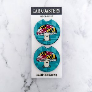 jami schafft – teal maryland Pilz Auto Untersetzer