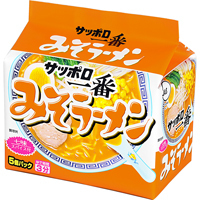 Sanyo Syokuhin “ Sapporo Ichiban, Miso, Ramen“ 5 Packungen in 1 Beutel, 500g