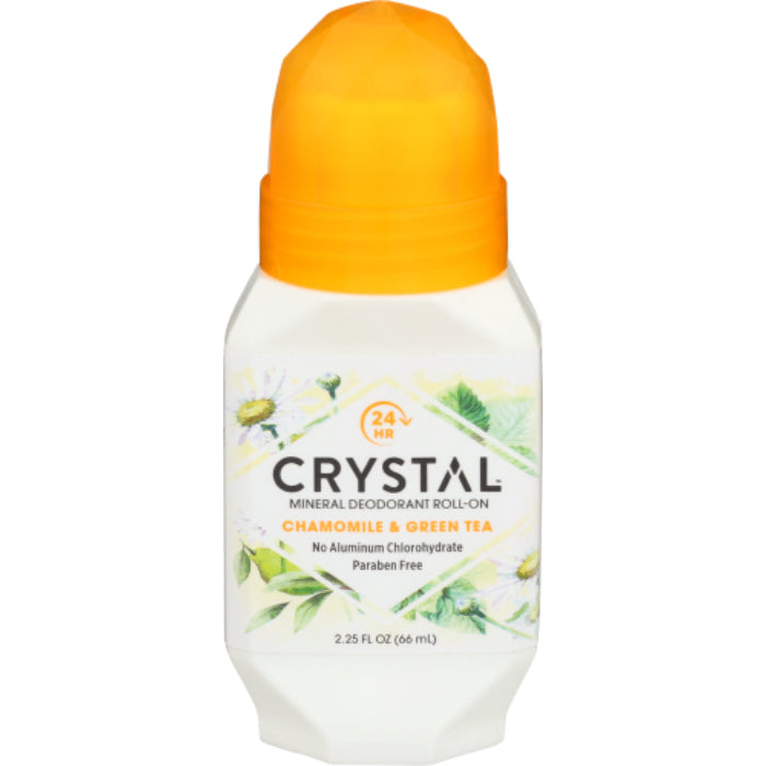 Kristall – Körper Deodorant Rolle auf Kamille & grüner Tee, 2.25 Oz (Packung)