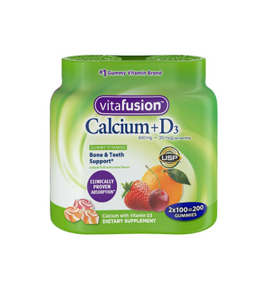 Vitafusion Calcium+ D3, 200 Gummi Vitamine