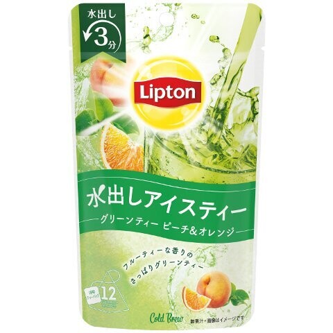 Lipton, Cold Blew, Grüner Tee mit Pfirsich und Orange, 12 Teebeutel in 1 Beutel