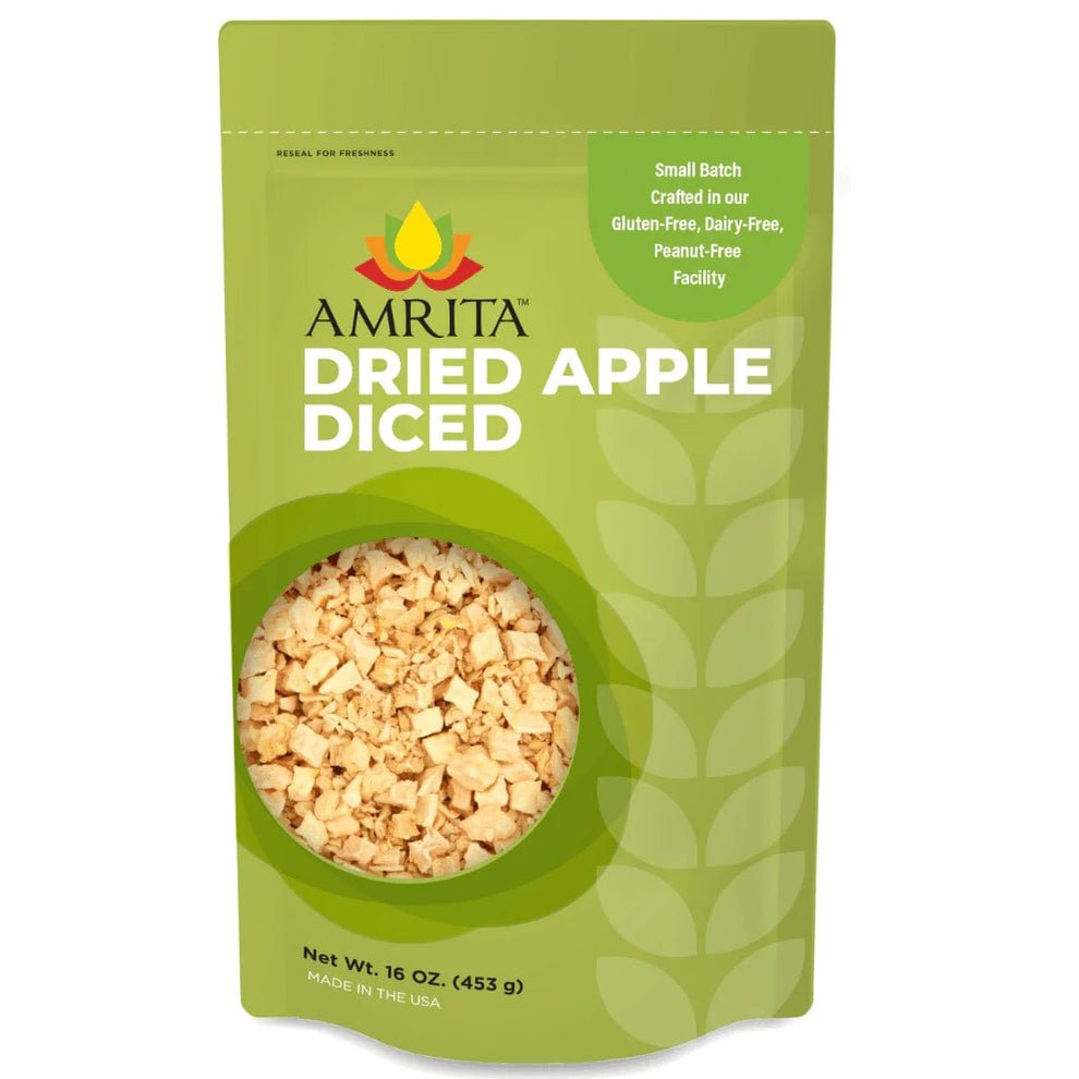 Amrita Bars Getrockneter Apfel (ungeschwefelt) – 10 x 8oz Taschen