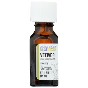 Aura Cacia Ätherisches Öl Vetiver, 0,5 oz (Packung mit 1)