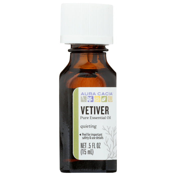 Aura Cacia Ätherisches Öl Vetiver, 0,5 oz (Packung mit 1)