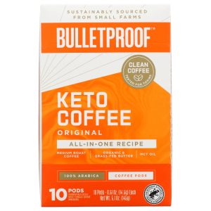 Bulletproof – Pods Keto Kaffee, 10er Packung 6er Packung