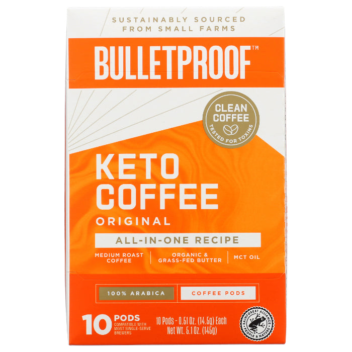Bulletproof – Pods Keto Kaffee, 10er Packung – 6er Packung