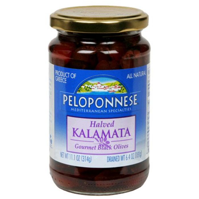 Peloponnes Oliv Kalamata Halbiert 6,4 Oz – Packung mit 6