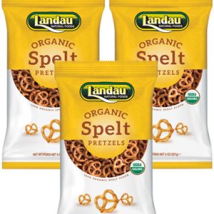Landau Bio Dinkelbrezeln gesalzen, 8 Unzen (Packung mit 3)