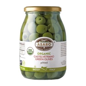 Asaro Bio-Castelvetrano grüne Oliven gegraben