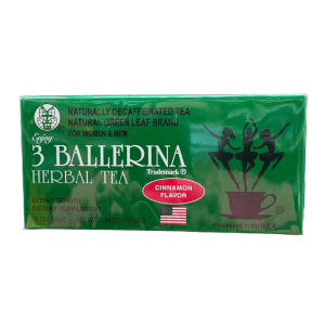 natürliche grüne Blatt Marke 3 Ballerina Kräutertee extra Stärke Zimt Geschmack