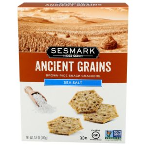 Sesmark – Ancient Grains Cracker Meersalz, 3,5 Unzen Packung mit 6