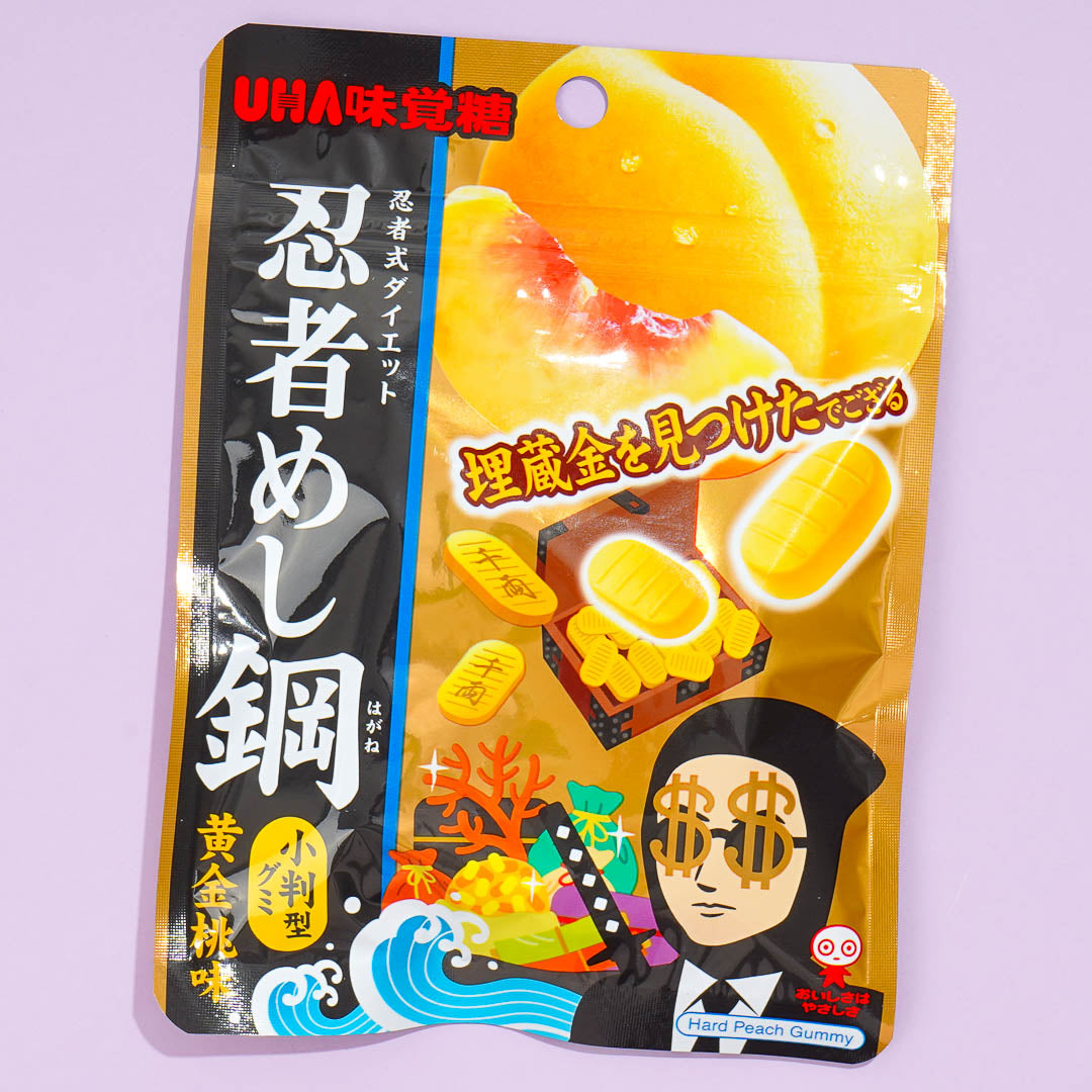 UHA Mikakuto Ninja Meshi Gummy aus Stahl – Golden Pfirsich
