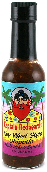 Captain Redbeard's Schlüssel West Stil Chipotle Habanero Chilisauce, 5oz