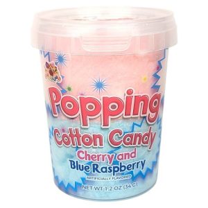 Popping Zuckerwatte Kirsche und blaue Himbeere