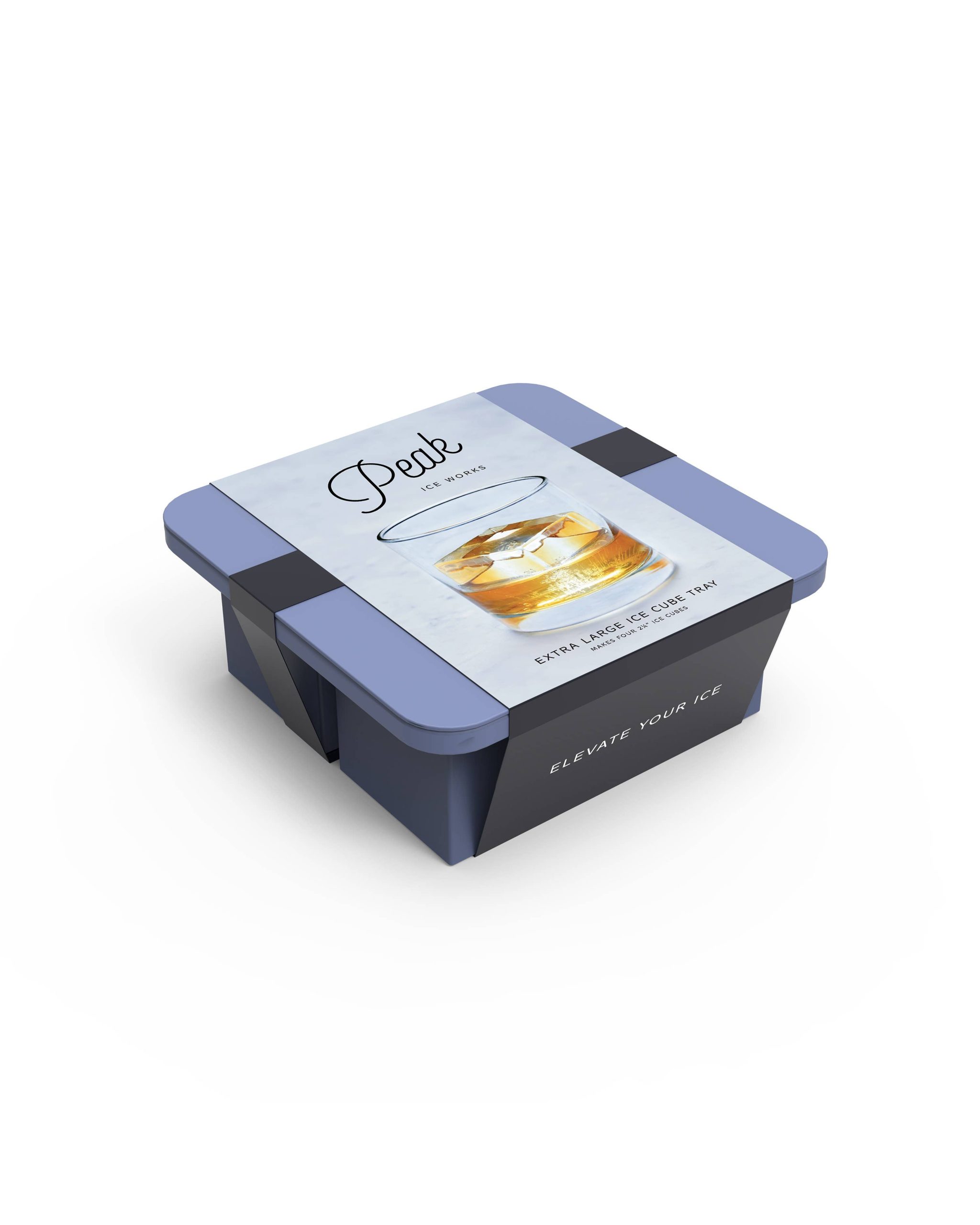 W&P Extra Große XL Cocktail Cube Silikon Eisschale: Blau