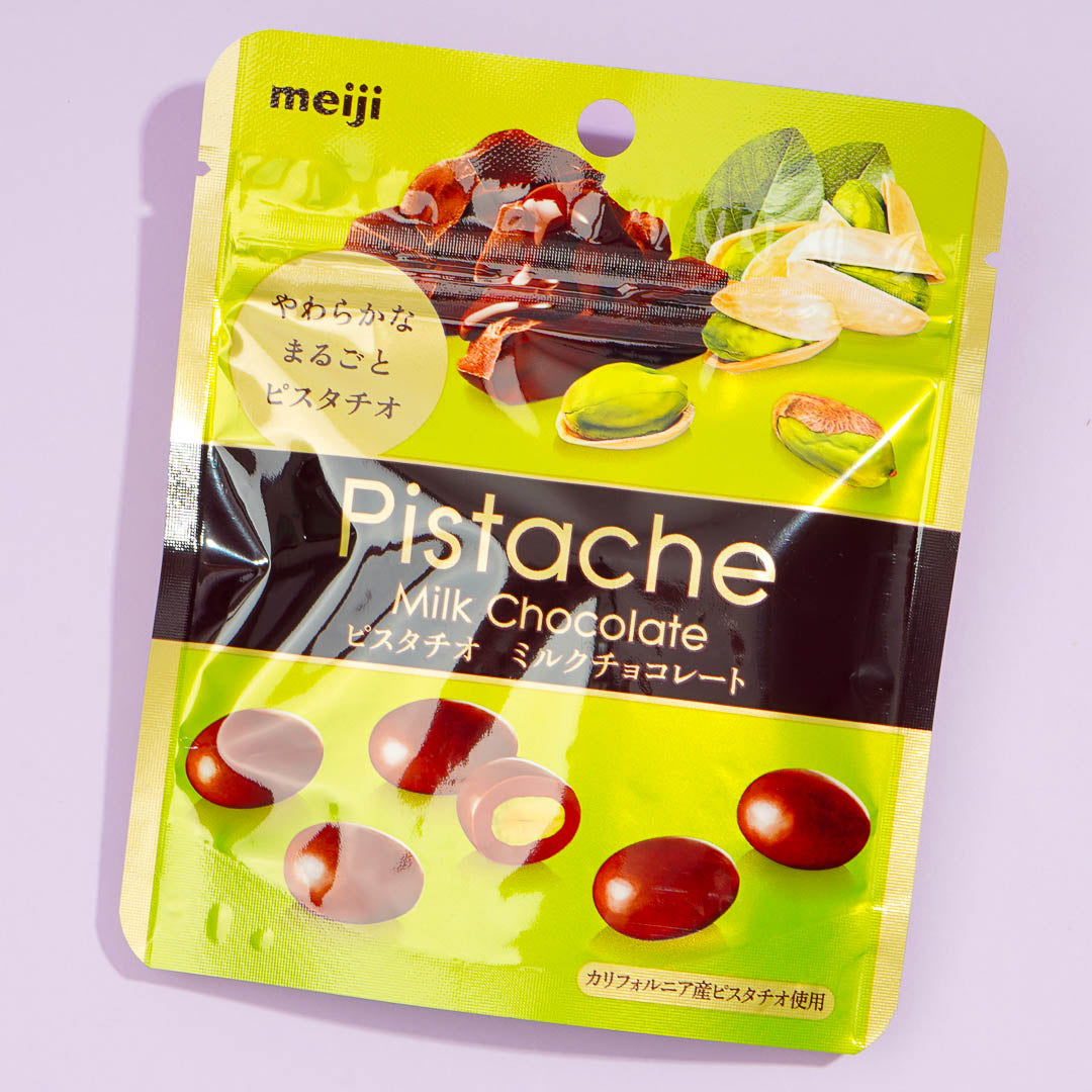 Meiji Pistache Milchschokolade beschichtet Pistazien