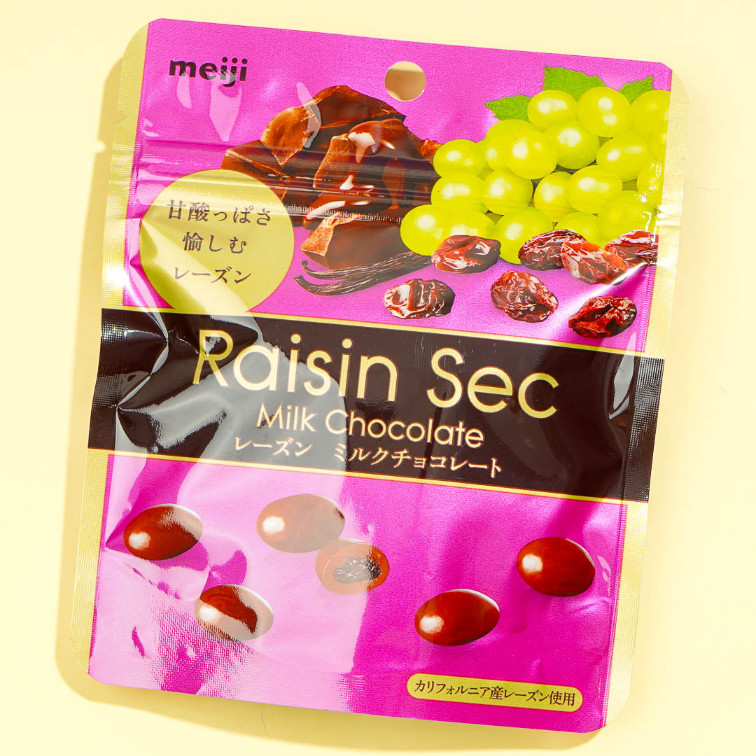 Meiji Rosinen Sec Milchschokolade überzogene Rosinen