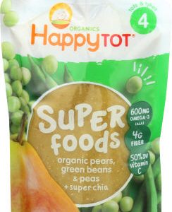 Happy Tot – Sprouts Grüne Bohnen Birnen & Erbsen org 4.22 Unzen – Packung mit 16 Stück