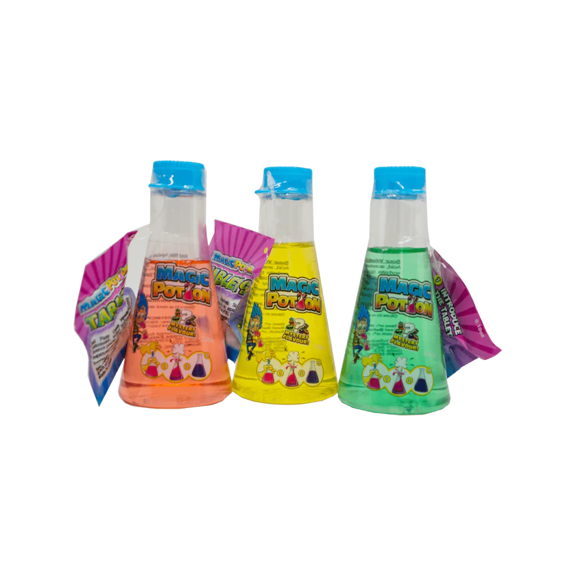 Zaubertrank Regentropfen Liquid Süßigkeiten und Fizzy Süßigkeiten Drops