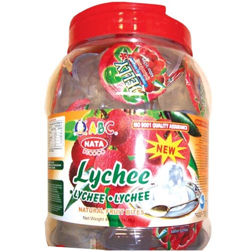 ABC Kokos Jelly Lychee im Kunststoffglas – 1000 G