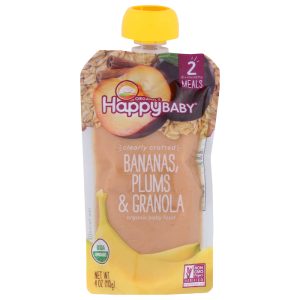 Happy Baby – Knuspermüsli Banane & Pflaumen 4 Unzen – Packung mit 16