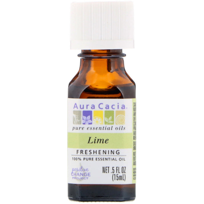 Aura Cacia Ätherisches Öl Limette, 0,5 oz – Packung mit 1