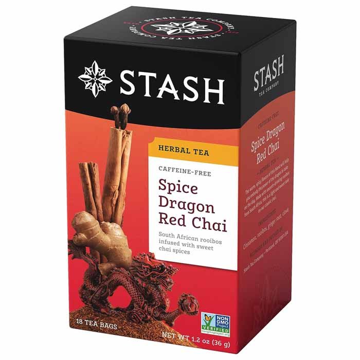 Stash Entkoffeiniert Chai Rot Spice Tee, 18 Beutel – Packung mit 6