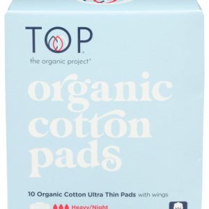 top the Bio project – Baumwolle ultradünne Pads mit Flügeln Nacht