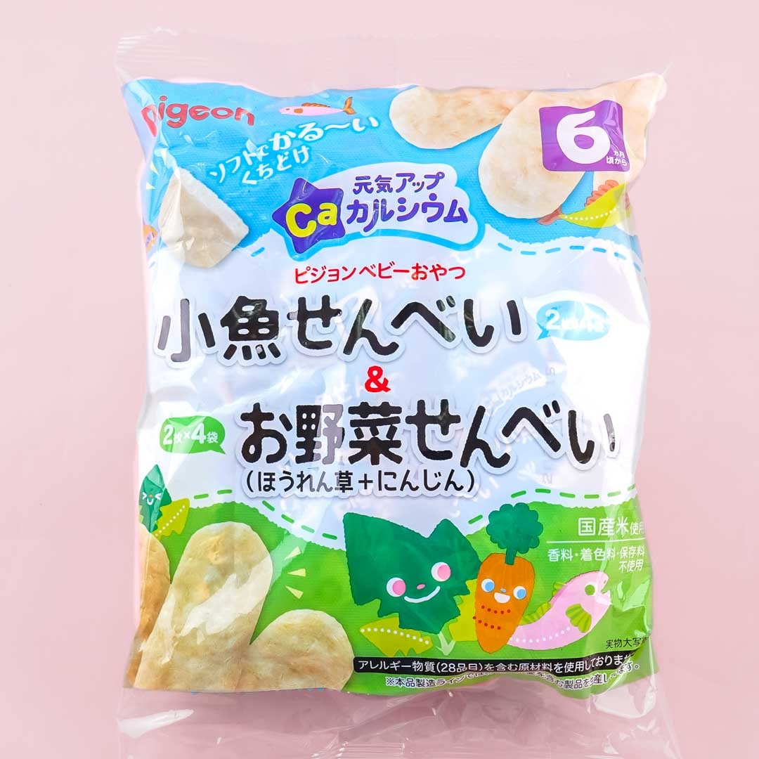 Pigeon Baby Energetic Up Ca Reis Crackers – Kleine Fische & Gemüse