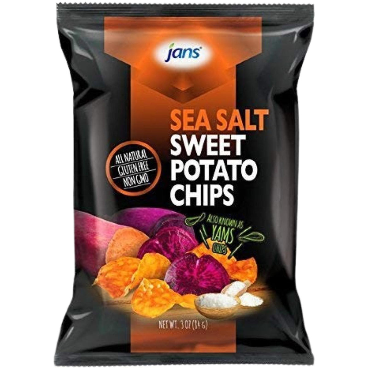 Jans – Meersalz Süßkartoffelchips – 3 OZ