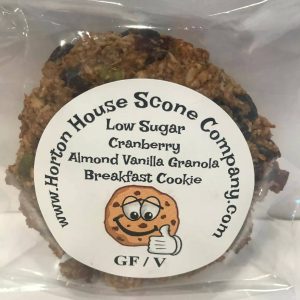 Horton House Scone GF – Cranberry Mandel-Vanille-Knuspermüsli Frühstückskeks (niedriger Zucker) Fall – 12 Stück