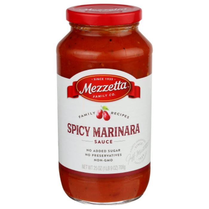 Mezzetta – Sauce Pasta scharf Marinara, 25 Oz – Packung mit 6 Stück