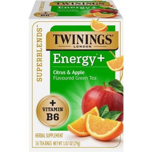 Twinings Tee superblend Energie, 16 Beutel supplylend Packung mit 6