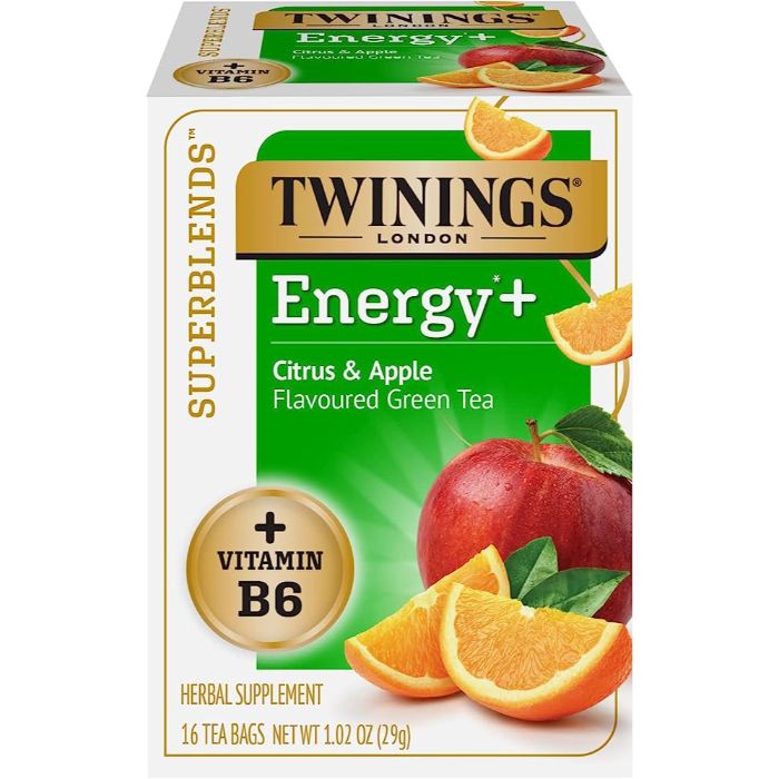 Twinings Tee Superblend Energie, 16 Beutel – Packung mit 6
