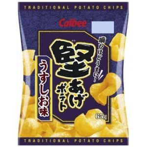 Calbee “Kataage Kartoffel, leichte Salzaroma, – 65g
