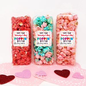 POPPIN – Personalized Valentine Popcorn Party favors