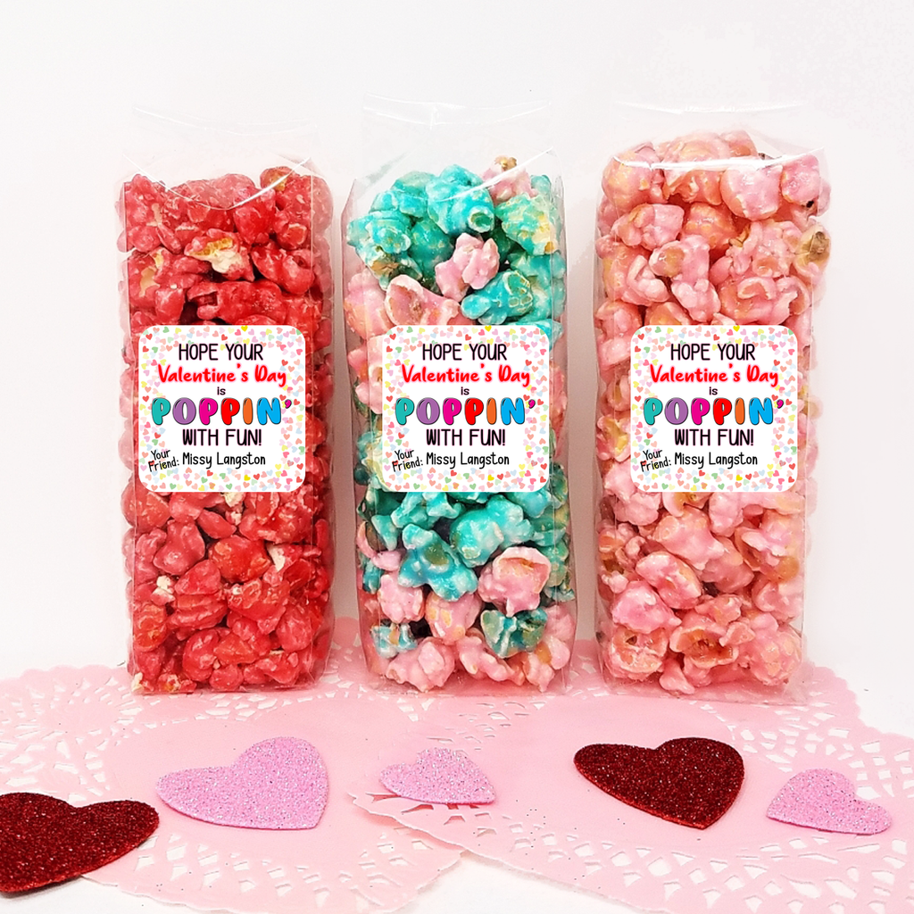 POPPIN – Personalisierte Valentine Popcorn Party Gefälligkeiten