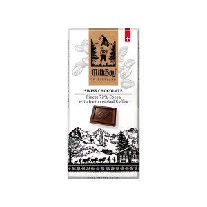Milkboy dunkle Schokolade 72 % Kakao mit frisch geröstetem Kaffeeriegel (3,5 Unzen) (Switzerland)