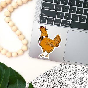jami schafft – Hipster Maryland Hähnchen Aufkleber