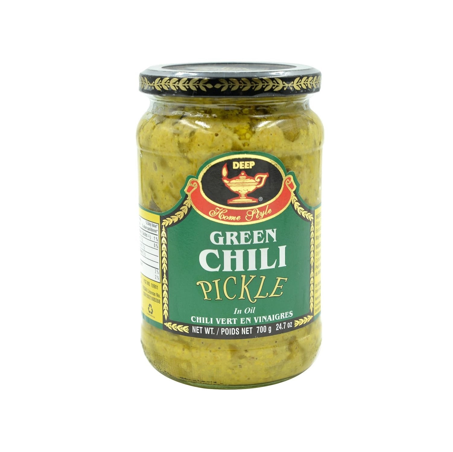 Tiefgrüner Chilli Pickle 24.7 Oz