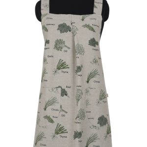 Raine & Humble lange Schürze pinafore Kräuter drucken