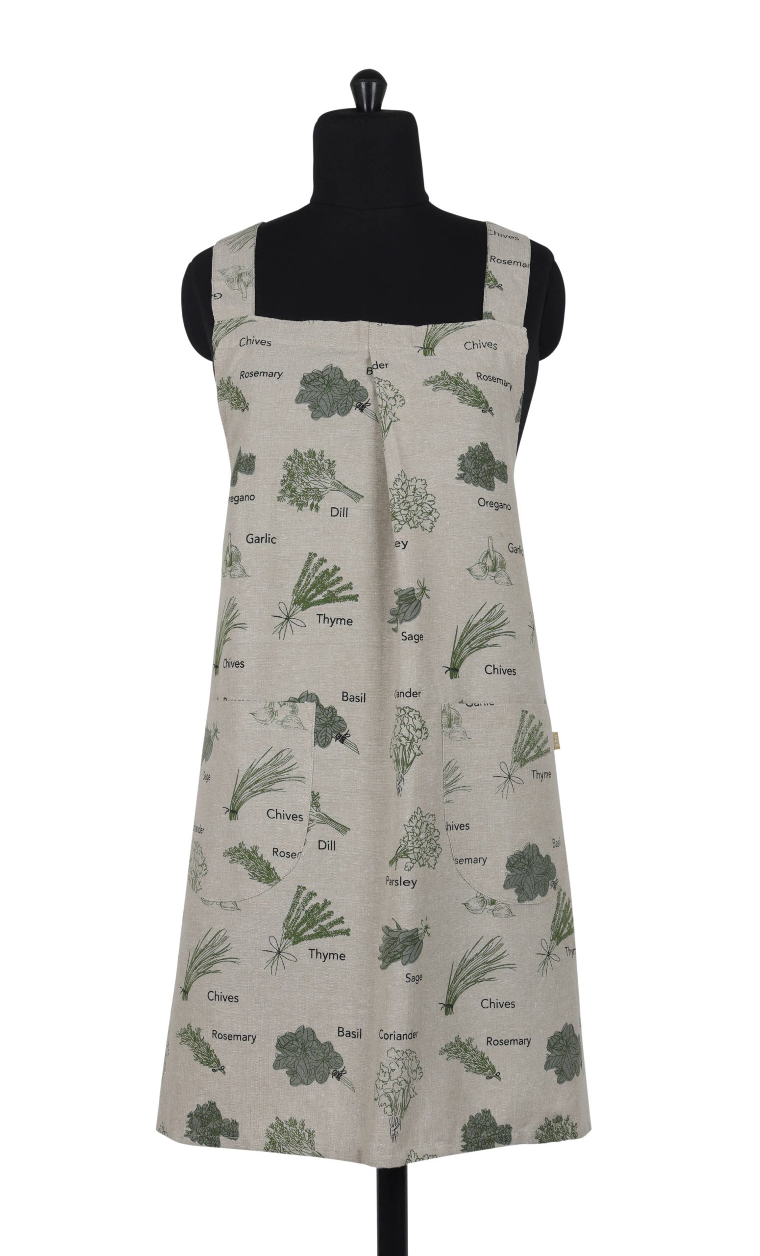 Raine & Humble – Lange Schürze Pinafore Herbs Drucken